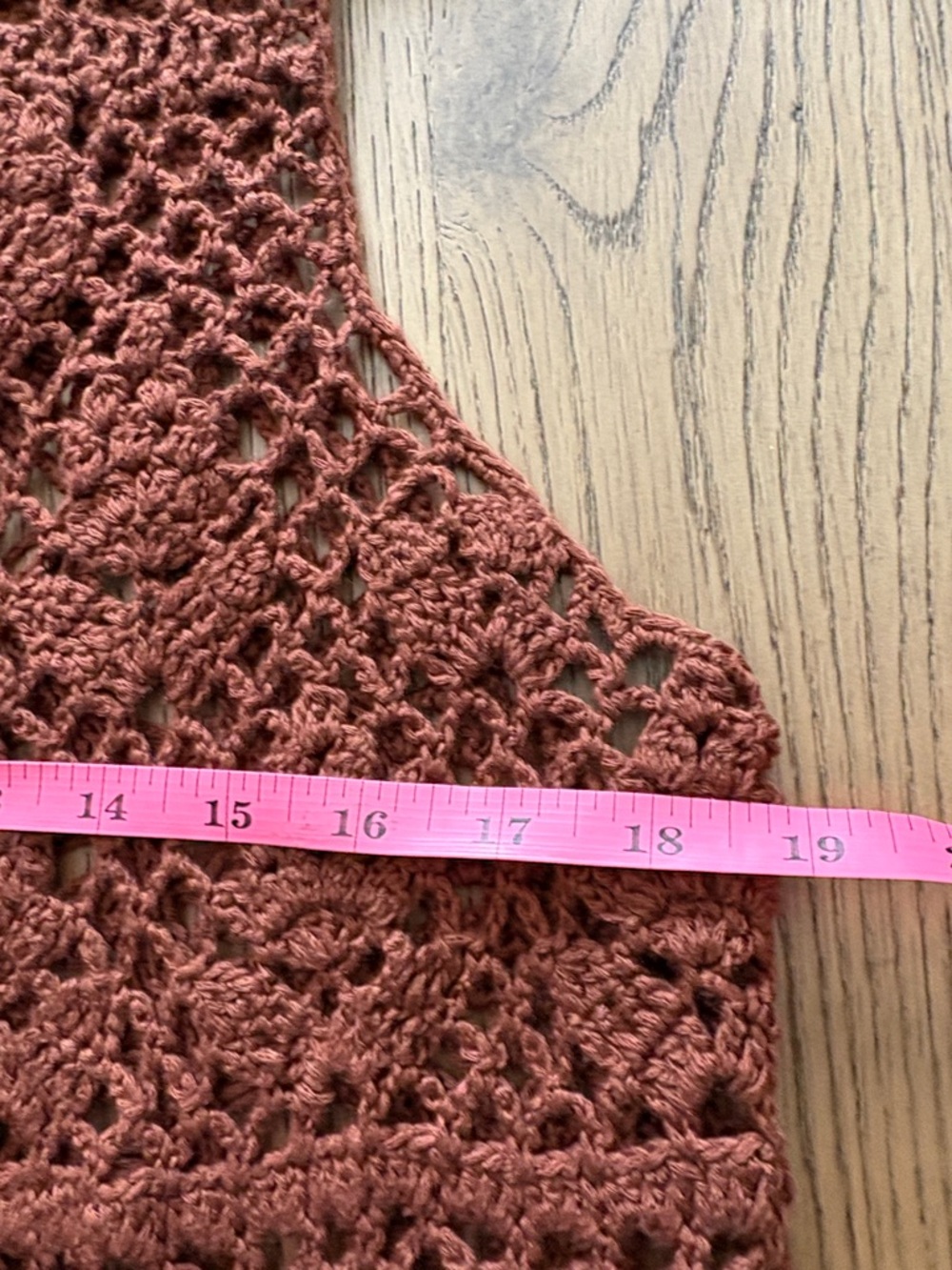 NWOT Beautiful Wrangler Brand Crochet Fringe Open Front Vest in Rich Brown M - Picture 16 of 17